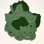 a pile of smiling bulbasaurs.